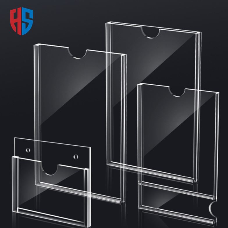Dust cover double layer acrylic slot formulate wall hanging advertisement custom conference room warehouse shelf hanging