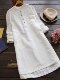 清仓特价~200斤大码女装春秋白色立领亚麻衬衫裙长袖棉麻连衣裙夏