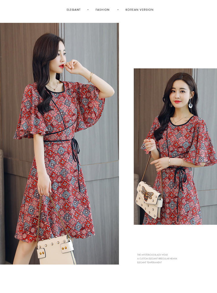 Sâu 2018 hè mới size lớn cho nữ mùa hè váy dài thời trang váy ngắn tay hoa 1860 váy maxi trắng