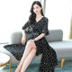 Shen Yidu 2021 summer new women's clothing spring and summer fashion all-match elegant polka dot slim dress 1912