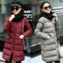 Mùa đông 2018 mới size lớn cho nữ mùa thu và mùa đông dài phần áo khoác cotton ấm áp cho nữ 8136 FK-W áo phao nữ cao cấp