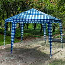 Outdoor awning hexagonal tent rain sun-proof stall canopy exhibition live Comic-Con multi-pin canopy outdoor courtyard tent