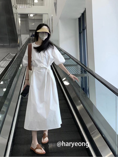 Dialogue French Temperament Hemdkleid Damen 2025 Sommer neue erste Liebe sanfter Wind Taille langer Rock