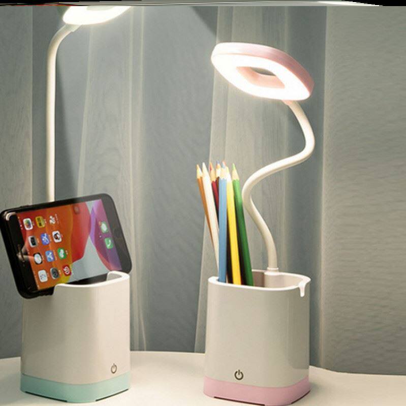 Eye protection desk lamp learning student dormitory bedroom desk bedside LED anti-myopia USB charging plug-in radio lamp night light