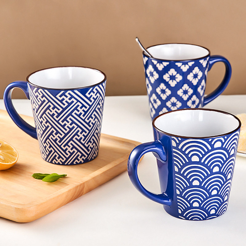 Creative Japanese couple ceramic mug large-capacity ladies tea cup drinking water cup home boy water cup