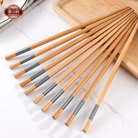 唐宗筷 Китайский стиль бамбуковых палочек для палочек натуральная натуральная высокая высокая высокая высокая температура с высокой температурой