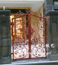 European and American Wrought iron entrance door Entrance door Security door Courtyard door Garden door Garage Villa door Double door