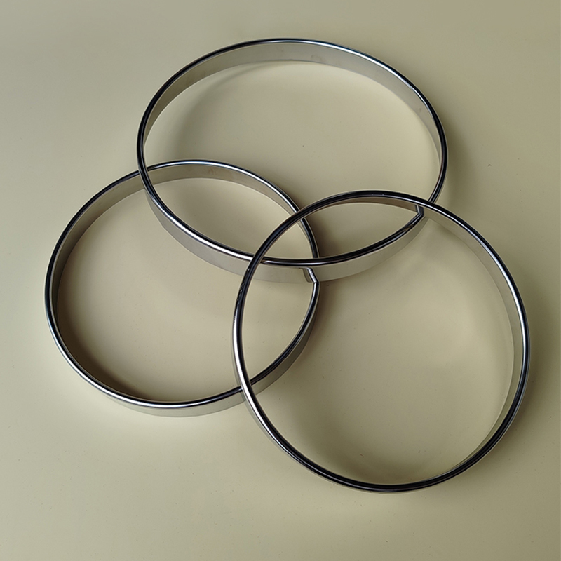 Round Trash Can Steel Ring to Hold Garbage Bags, Stainless Steel Double-Layer/Single-Layer Trash Can, Large Size Without Lid, Pressure Ring