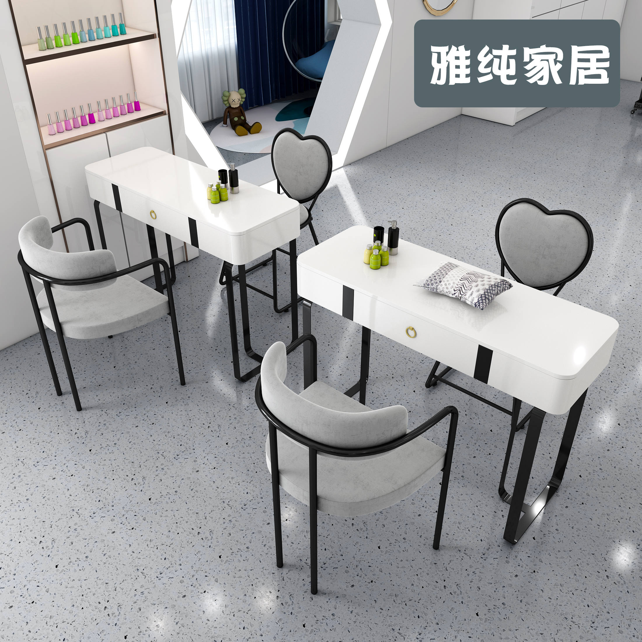 New Japanese style minimalist beauty medecine beauty salon beauty salon beauty salon beauty salon beauty salon beauty salon room with light and luxurious medecine table