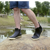 New Pint Rain Shoes Men And Women Rain Boots Eco-friendly Short Bunch Low Bunch Students Flat Bottom Water Shoes Glue Shoes Fishing Shoes