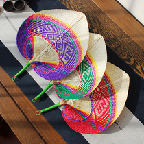 Bamboo Fan Home Female Summer Handmade Old Sunflower Fan Children Plantain Fan fan round fan retro vintage China Wind
