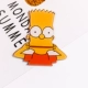 Nhật Bản và Hàn Quốc Simpson Crazy Animal City Phim hoạt hình dễ thương SpongeBob Trâm Hàn Quốc Huy hiệu acrylic Pin ghim cài áo sơ mi nam