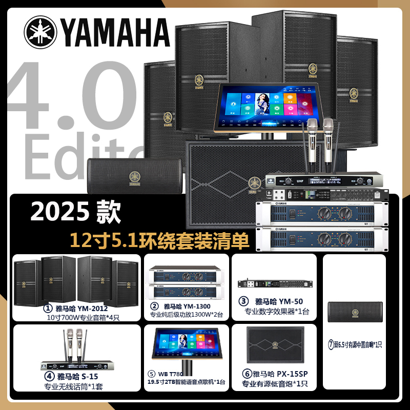 Yamaha Audio Set 5.1 Surround Home Ktv Audio Set Living Room Karaoke Professional Speakers