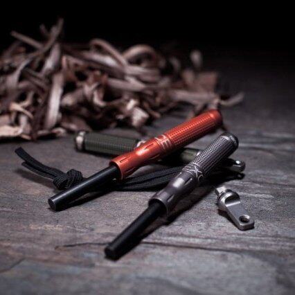 CNC fully waterproof beating fire and stone batter to take the fire bar Flame Lighter Outdoor Field Survival Supplies EDCGEAR