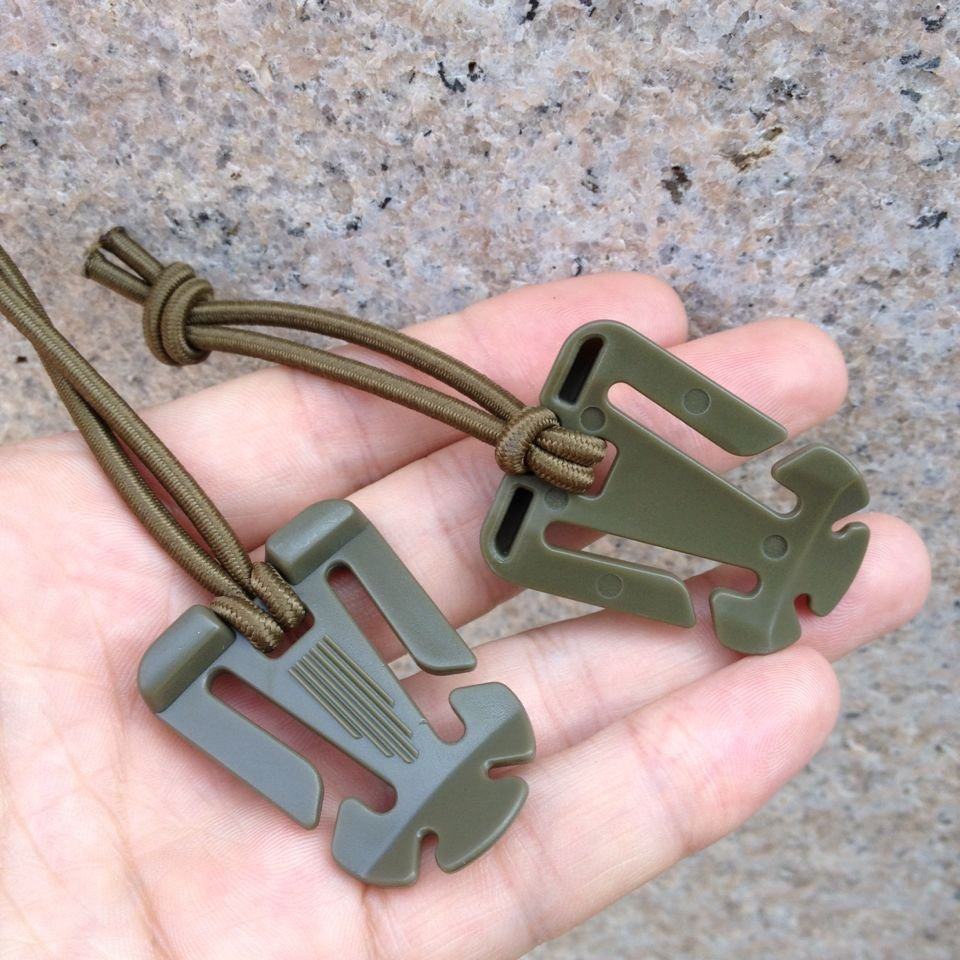 New triangle ITW with elastic rope hanging buckle 1 inch webbing finishing fixed buckle winding clip