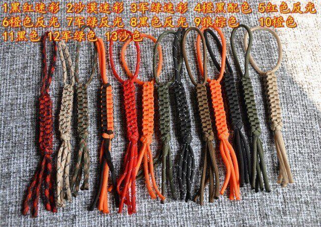 EDC Pure Handmade Editing Umbrella Rope Knife Pendant Pendant Flashlight Tail Rope Pendant Skulle Skull Decoration Pendant Key Pendant