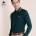 Ya Tao POLO áo sơ mi polo nam mùa thu dài tay kinh doanh áo thun cotton nam trẻ trung và cha trung niên với màu sắc từ bi áo phông polo nam Polo