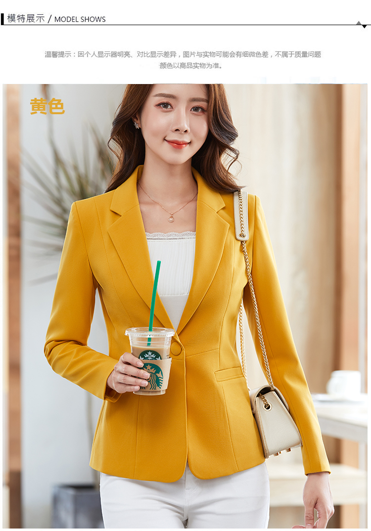 2018 mùa xuân và mùa thu thời trang mới tính khí Slim nhỏ phù hợp với phụ nữ áo khoác đầy màu sắc một nút phù hợp với phù hợp với giản dị hoang dã vest công sở nữ