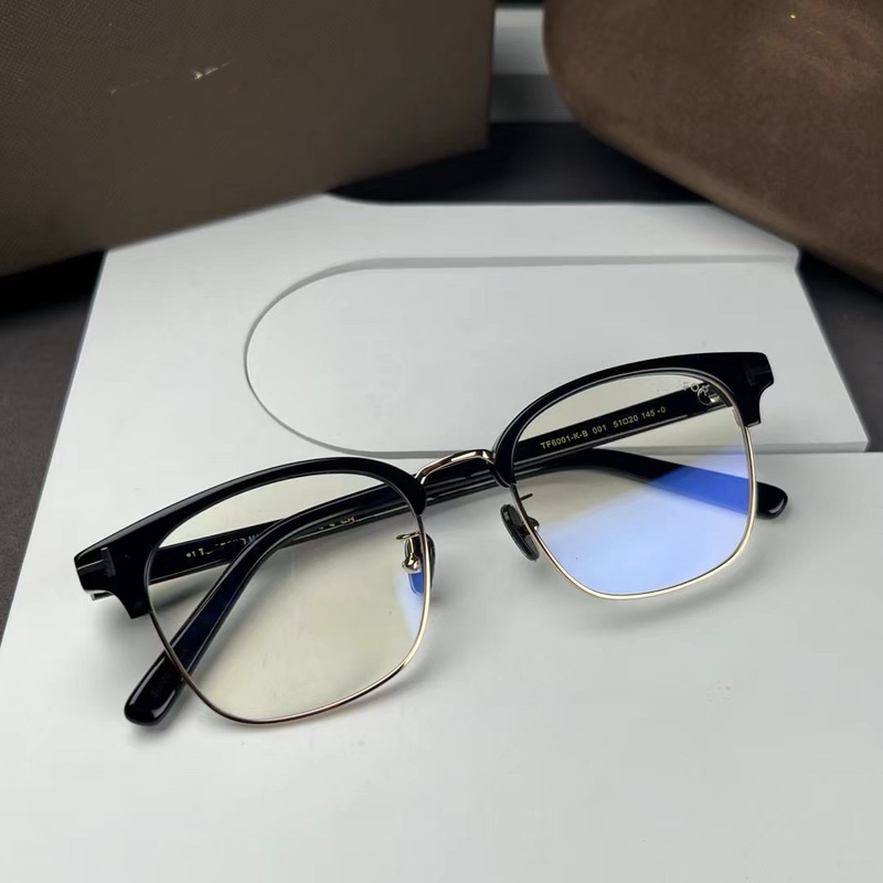 Tf Glasses Frame Tf6001-K-B Full-Frame Glasses Frame for Men and Women, Business Acetate Myopia Glasses, Anti-Blue Light with Prescription Tf Glasses Frame Tf6001-K-B Full-Frame Glasses Frame for Men and Women, Business Acetate Myopia Glasses, Anti-Blue Light with Prescription