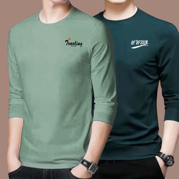 9.9 ຮ້ານເກັບກູ້ປິດລົງ pullover sweatshirt ຜູ້ຊາຍ trendy ຊັ້ນໃນທີ່ມີຝ້າຍບໍລິສຸດແຂນຍາວ t-shirt base ເຄື່ອງນຸ່ງຫົ່ມຜູ້ຊາຍ modal