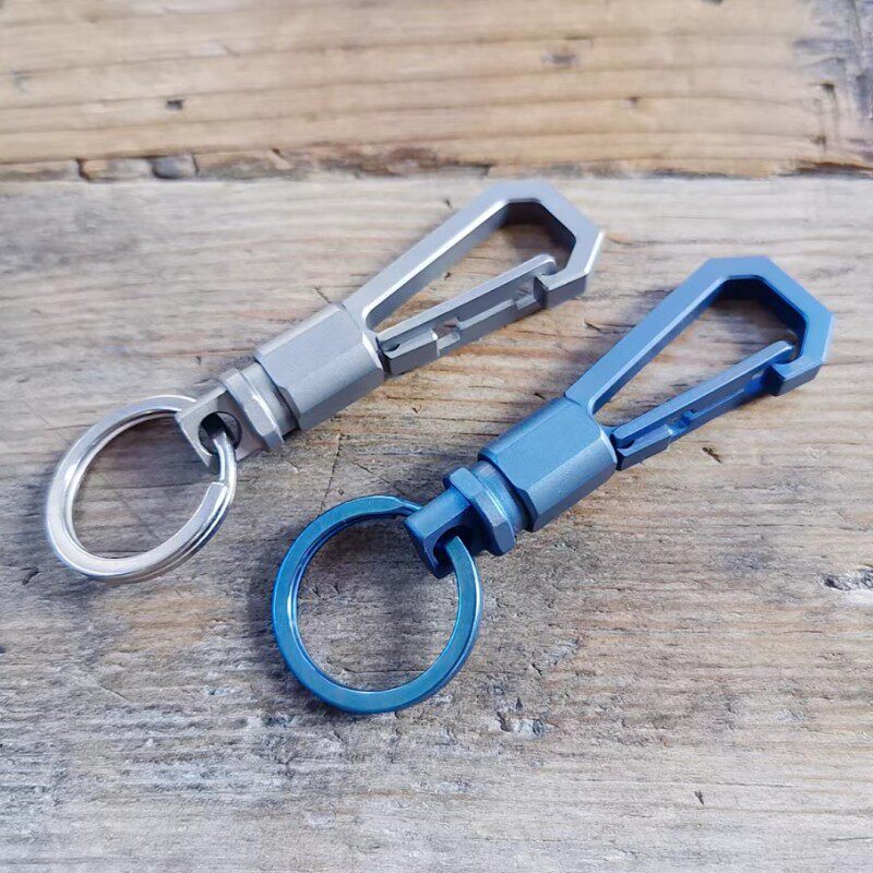Брелок 钛合金钥匙扣快拆式工具隐藏小刀万向环钥匙圈汽车钥匙扣挂腰圈环 OTHER