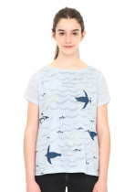 Fange foreign trade daily single womens penguin print short-sleeved top T-shirt special offer