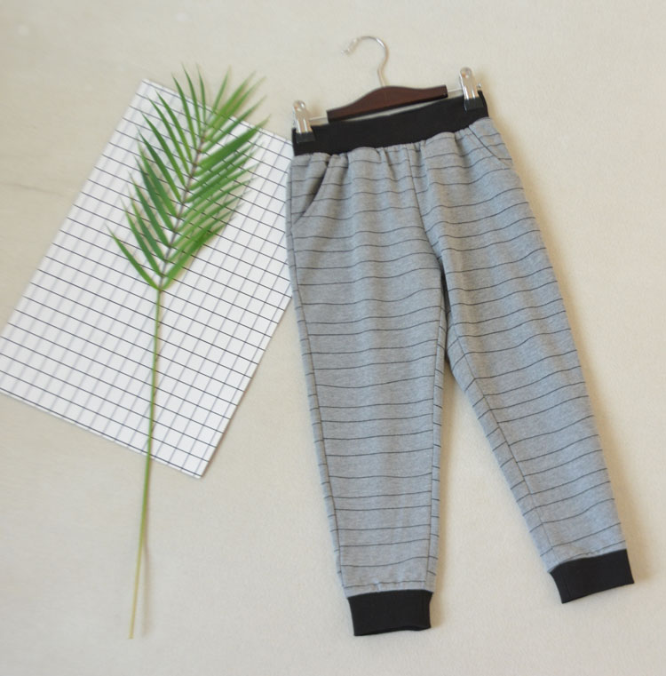 G3-03 Children's cotton loose waist and feet for leisure long stripes