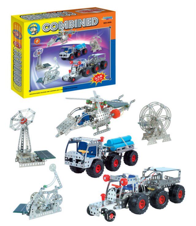 Solar Metal 538 Pieces Assembled Building Blocks DIY Children's Festival Gift Puzzle Toy Boy 6-8-10 +