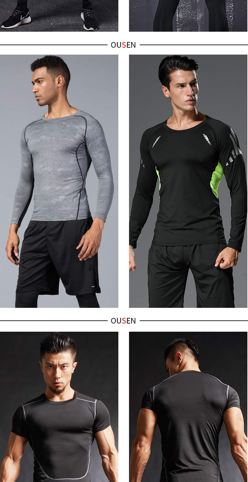 Quần thể dục quần bó nam thể thao quần áo nhanh khô ngọn quần áo tập chạy bộ cơ bắp anh em và chó - Quần áo tập thể hình quần gymshark