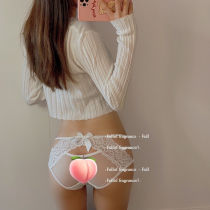 Vimi Jiangnan Ballet Sexy Lace Panties Low Waist Hollow Bow Breathable Cotton Crotch Mesh Briefs