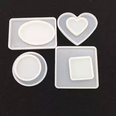 Crystal glue diy pressure mud board table handmade homemade silicone mold cloud heart-shaped oval long square mold