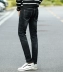 Mùa xuân thu đen quần jeans nam chân thon dài phiên bản dài 120cm quần dài nam quần đùi nam Cao bồi