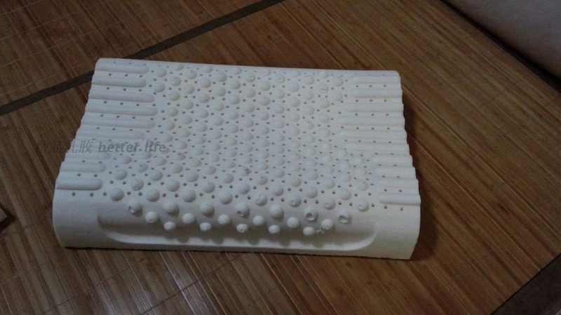 Thái Lan nhập khẩu cao su thiên nhiên gối cổ tử cung gối không áp lực của bảo vệ cổ massage nhẹ nhõm ngáy vận chuyển hơi cứng - Gối gối chặn vỏ đỗ