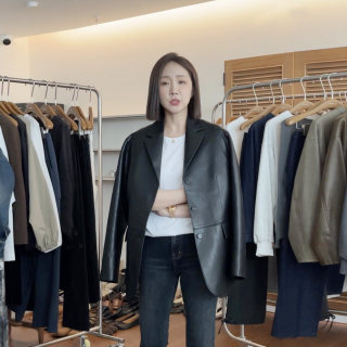 Chen meier 2023widelia new leather jacket