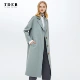 TDEB2019 áo khoác cashmere hai mặt mới áo khoác len nữ Châu Âu nhà hàng nữ Châu Âu thủy triều mỏng - Áo len lót đôi