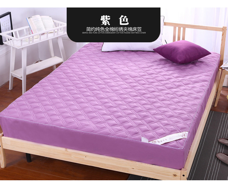 Bông giường 笠 bông nệm cover trượt non-slip Simmons cotton bảo vệ bìa mảnh duy nhất 1.8 m máy có thể giặt trắng