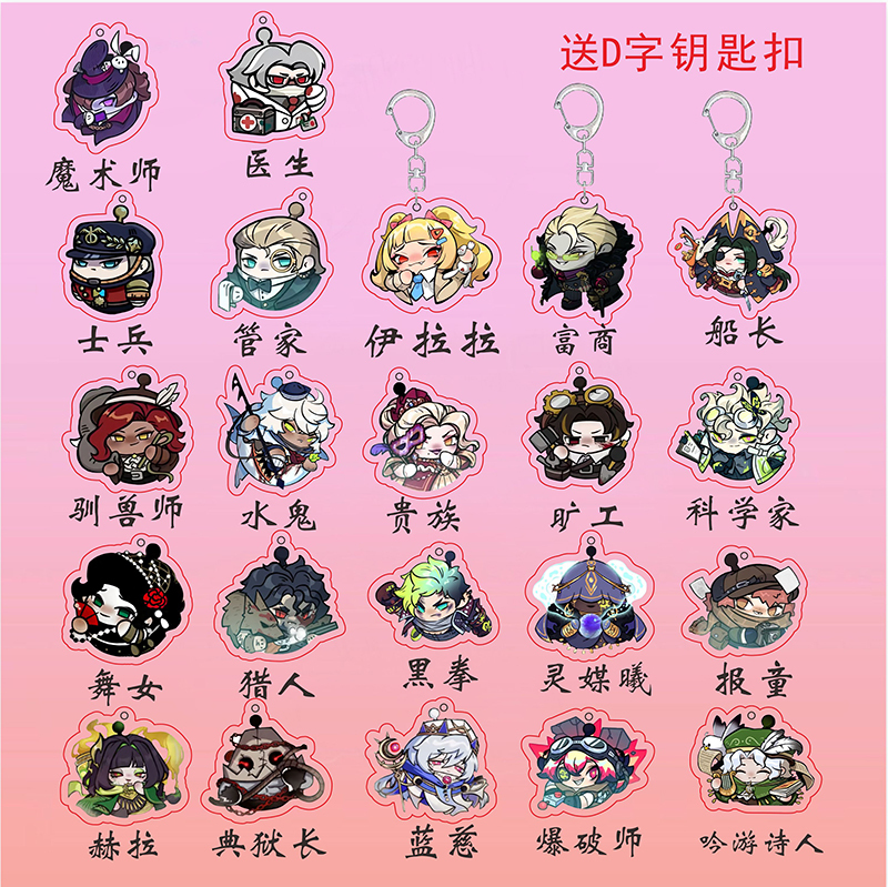 Egg Party Horror Night Keychain New Escapee Bishop Alchemist Executioner Game Peripheral Backpack Pendant