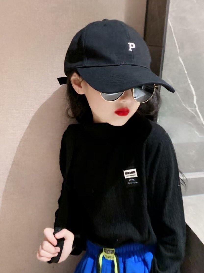 Korean children's clothes girls play a shirt 2021 autumn and winter annual tide of children send half high and shot