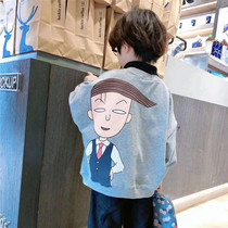 Korean childrens clothing girls  sweaters 2020 autumn new boys western-style tops childrens clothing trendy ties net red autumn clothing