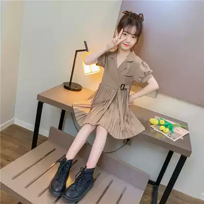 Girls dress 2020 autumn latest girl suit skirt big virgin dress foreign school Korean version of the net red summer fashion trend