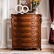 Meng Han (big brand quality) American six-bucket cabinet solid wood chest carved locker antique old six-bucket cabinet