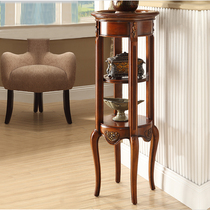 Meng Han American Solid Wood Flower Shelf American Classical Flower Shelf American Living Room Flowers A Few Solid Wood Carved Flower Racks