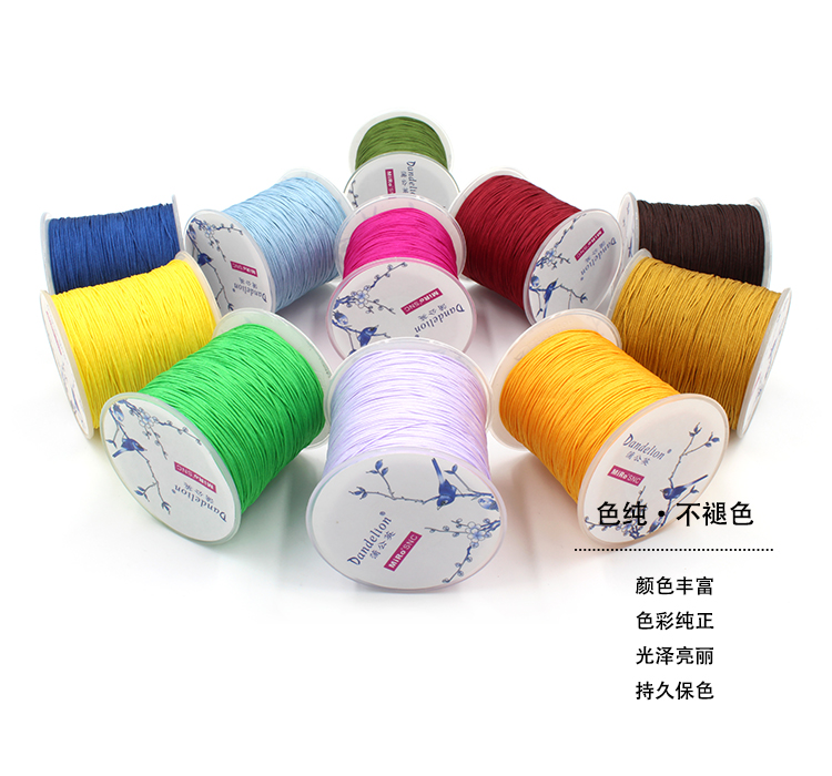 Bồ công anh 72 dòng ngọc tự làm dây bện mặt dây chuyền dây mặt dây chuyền vòng cổ vòng cổ dây thừng hạt - Vòng đeo tay Clasp vòng thạch anh tóc vàng