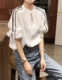 Round neck bar long-sleeved shirt women's fashion unique temperament small shirt jacket age reduction early spring clothing 2023 new European goods