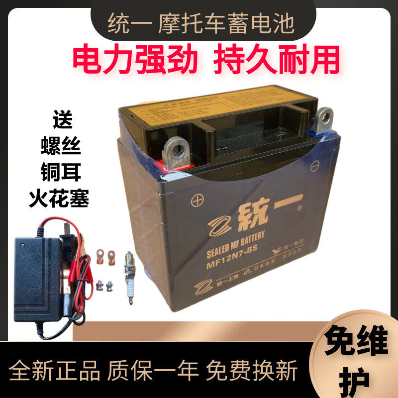 Unified 125 riding motorcycle battery 12V7AH battery power scooter dry battery maintenance-free 12V9A