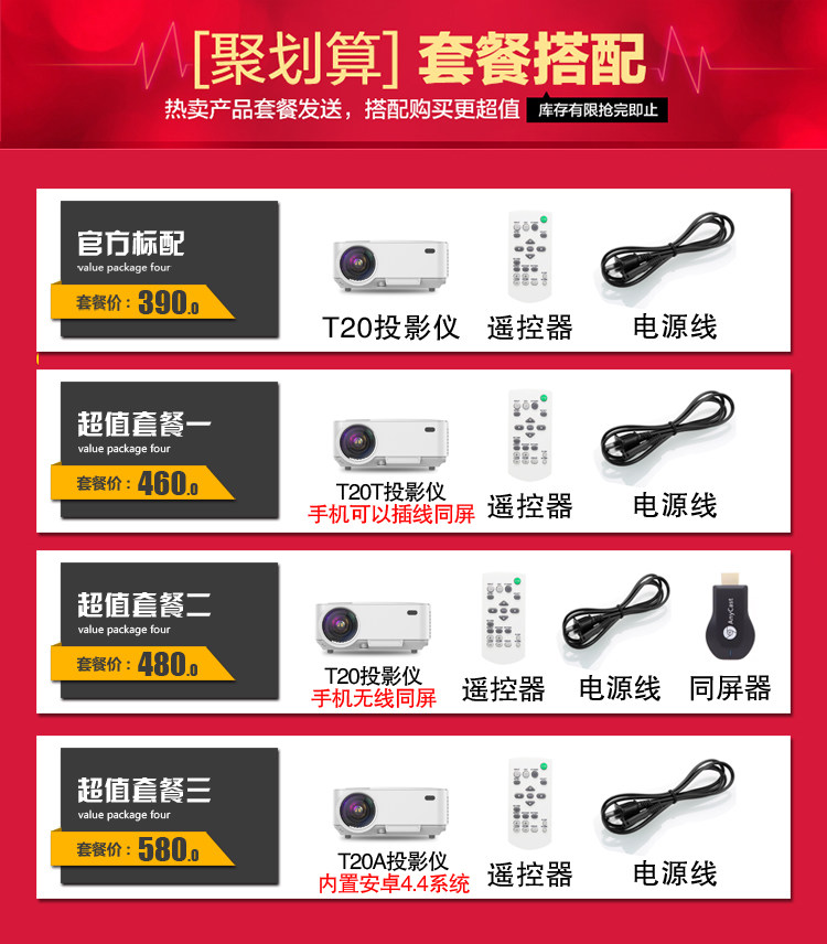 Máy chiếu điện thoại di động mới mini micro wifi không dây cầm tay rạp chiếu phim gia đình 3D HD - Máy chiếu