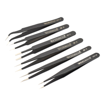 Elasticity Good De Bailong anti-static tweezers ESD stainless steel high-strength clip blackhead acne eyelashes