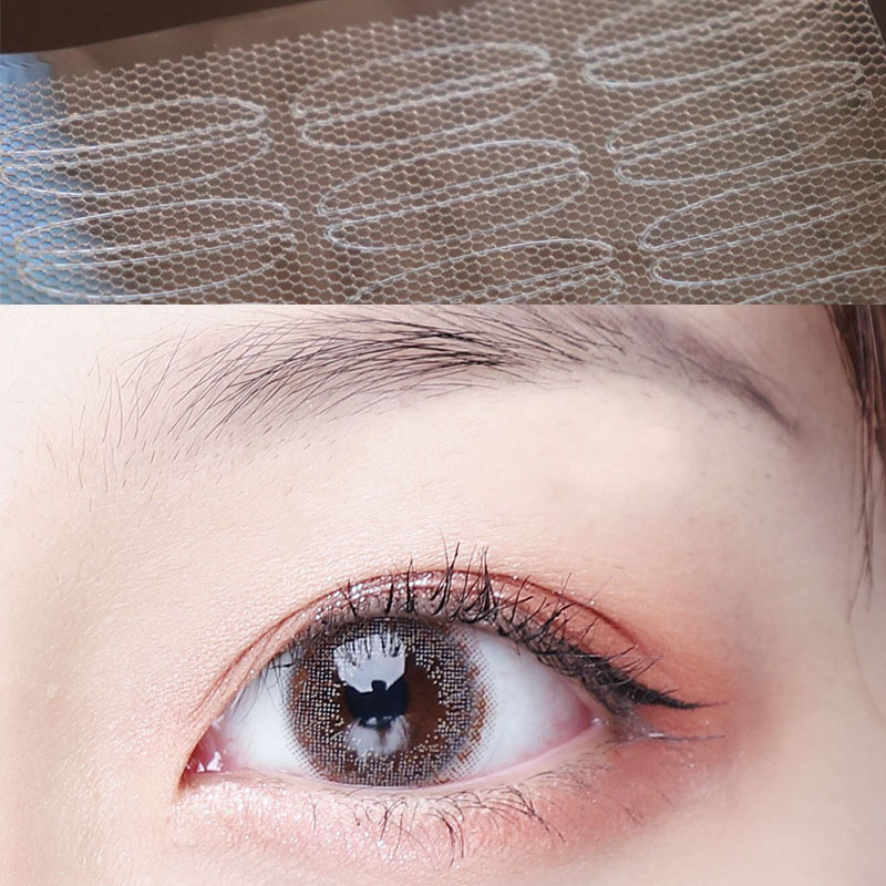Shake sound mesh hollow double eyelid paste net red invisible lace Mesh breathable incognito Narrow big eye device waterproof