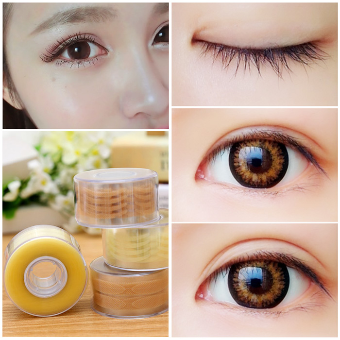 Super sticky non-marking roll double eyelid stickers Double eyelid stickers Lace mesh double eyelid stickers Flesh-colored invisible eyelid stickers 600 stickers