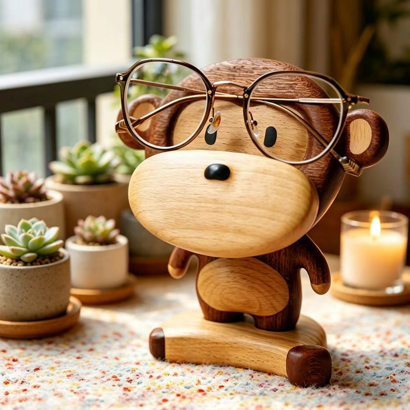 Little Monkey Glasses Desktop Storage Rack, Cute and Creative Phone Stand, Healing Ornament, Small Gift, Desktop Phone Stand